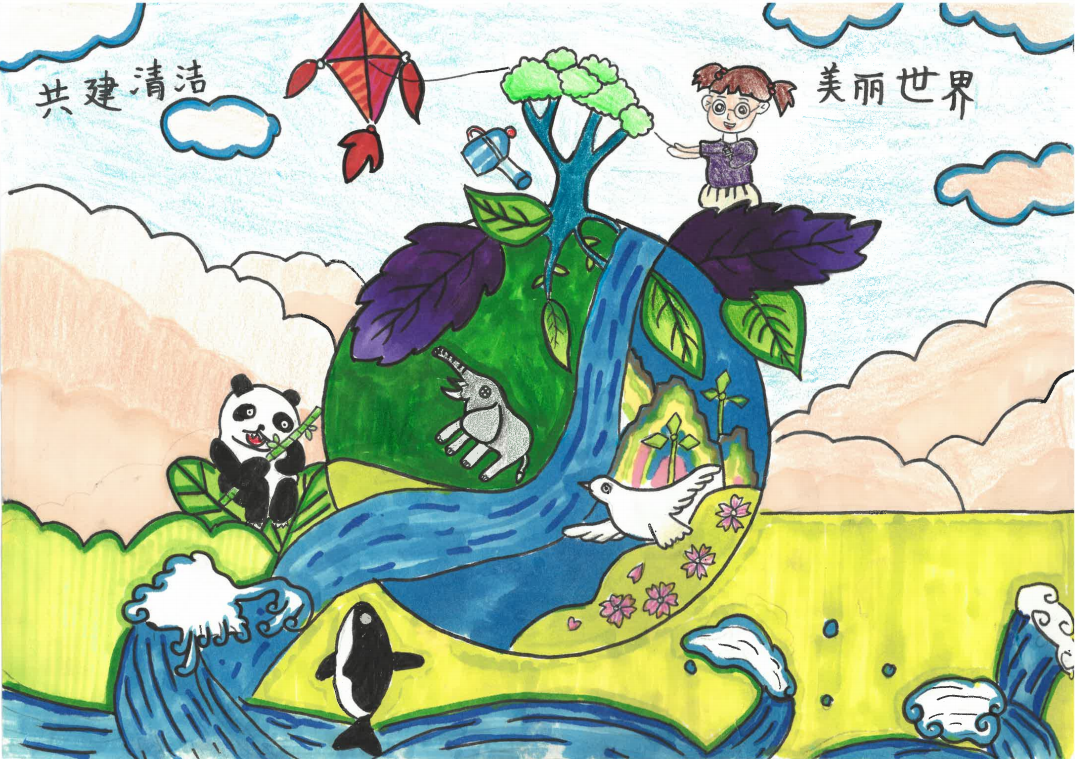 德安县举办小学生共建清洁美丽世界主题绘画比赛